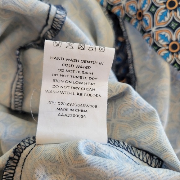 (A8) Bloomchic Bandana Dolman Sleeve Pockets Lace Ruffle Trim Dress, Sz 12, NWT - Picture 15 of 15